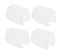 VICASKY Lot de 4 étuis de de Cartouche de Rechange pour Stylet, notez Le Remplacement du Couvre-Aiguille pour Disque Vinyle, Accessoires de Rechange pour Stylo en Plastique Blanc