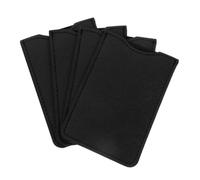 VICASKY Lot de 4 Étuis de Voyage en Similicuir 10x6 Cm pour Peignes et Pinces à Cils, Pochette Compacte Noire, Protection et Organisation pour Salon, Maison et Déplacements