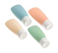 VICASKY Lot de 4 flacons de recharge pour cosmétiques - Récipients de voyage anti-fuite pour lotion, shampoing, camping et fitness