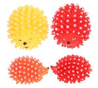 VICASKY Lot De 4 Jouets Couineurs en Vinyle Forme Hérisson, Jouets Interactifs pour Chatons Et Chiots D'intérieur, Couleurs Aléatoires, Fournitures pour Animaux De Compagnie