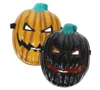 VICASKY Lot de 4 masques d'Halloween - Masque effrayant d'Halloween - Masque de cosplay d'Halloween - Costume d'Halloween - Squelette 3D - Masques d'horreur délicats - Robes - Bonnet - Citrouille