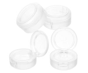 VICASKY Lot de 4 Palettes de Fard à Paupières Vides 26 Mm en Plastique Blanc Mat, Godets Cosmétiques Compacts pour Poudre, Fard à Joues et Highlighter, Palette Maquillage Portable