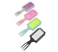 VICASKY Lot de 4 Peignes à Cheveux Antistatiques à Grille Creuse Brosses de Massage pour Cuir Chevelu Utilisables sur Cheveux Secs et Mouillés Outils Démêlants Légers et Portables pour