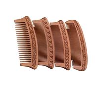 VICASKY Lot De 4 Peignes En Bois De Pêcher Antistatiques Taille Xxl Peignes De Coiffure Rétro Pour Hommes Et Femmes Démêlage Massage Cuir Chevelu Design Solide Et Pratique