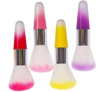 VICASKY Lot de 4 pinceaux de maquillage multifonctionnels pour la poussière des ongles et la poudre lâche - Design ergonomique pour une manipulation confortable