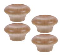 VICASKY Lot de 4 Poignées Compactes en Bois pour Couvercles de Casseroles, Résistance Haute Température, Accessoires de Remplacement Universels pour Ustensiles Cuisine, Boutons