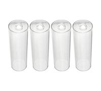 VICASKY Lot de 4 Sets de Vases Muraux Hydroponiques Cylindriques en Verre Transparent Supports Suspendus pour Plantes Vertes sans Terre Décoration Murale Moderne pour Maison et
