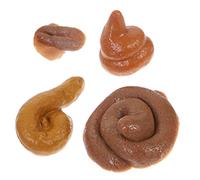 VICASKY Lot de 4 tabourets simulés - Trick drôle - Faux cacas de chien - Faux cacas réalistes - Faux jouets à déjections canines - Fausses crottes - En plastique