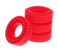 VICASKY Lot de 4 télécommandes pour pneus de voiture - Accessoires pour chenilles - Accessoires pour voitures RC - Partie en caoutchouc de silicone - Rouge