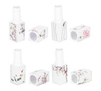 VICASKY Lot De 4 Tubes De Rouge À Lèvres Vides Petits Tubes De Maquillage Ronds Mats Et Givrés En Plastique Abs Blanc