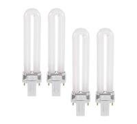 VICASKY Lot de 4 Tubes Lampe à Ongles 12w en Verre Blanc pour Polymérisation UV Gel, Longue Durée Risque Mains, Manucure Professionnelle