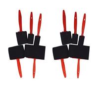 VICASKY Lot de 40 brosses en mousse - Avec manche en bois - Pinceau éponge - Pinceau éponge - Brosse en mousse - Brosse de bricolage - Avec manche en bois - Pinceau à dessin - Graffiti - Peinture à