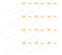 VICASKY Lot de 40 Décorations De Gâteaux De Noël Fleurs Marguerites pour Anniversaire Cure-Dents Nourriture Blanc