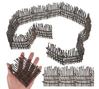 VICASKY Lot de 40 Panneaux de Clôture de Ferme en Plastique Accessoires de Corral pour Garçon et Filles Modèles de Clôtures Réalistes pour Jeux de Figurines D’Animaux Ornement de