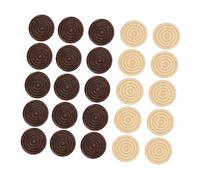 VICASKY Lot de 48 pierres de rechange rondes en bois pour les jeux de backgammon - Facile à transporter - Accessoire international pour femme