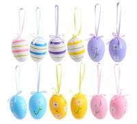 VICASKY Lot de 48 œufs de Pâques à remplir - En polystyrène - Cadeau de Pâques - Cadeau de Pâques - Panettone - Œuf décoratif - En plastique