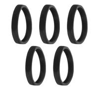 VICASKY Lot de 5 Anneaux de Protection Anti-roulis pour Microphone à Main Ø 50 Mm, Supports Antidérapants en Silicone Noir, Manchons Anti-chute pour Karaoké, Conférences et Spectacles