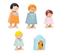 VICASKY Lot de 5 blocs de construction en bois pour garçons et filles avec figurines colorées pour le début des relations familiales, sûrs et durables pour le jeu créatif et l'éducation précoce