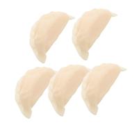 VICASKY Lot de 5 boules de simulation en plastique - Poulet - Mini donuts - Jambe artificielle - Œuf au plat - Mochi - Faux aliment mexicain - Né Doh PVC - Beige