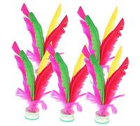 VICASKY Lot de 5 jouets Jianzi chinois avec volants colorés pour garçons filles et adultes pour fitness et coordination pour l'intérieur et l'extérieur Silencieux