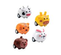VICASKY Lot de 5 jouets rétractables en forme d'animaux, girafe, lapin, tigre, vache, inertia, favorise la motricité et la créativité pour les garçons