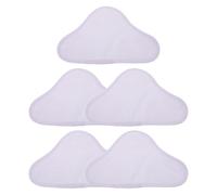 VICASKY Lot de 5 Lingettes de Rechange Triangulaires Lavables pour Balai Vapeur Housses en Tissu Haute Résistance Compatibles H2O Nettoyage des Coins pour Sols Carrelage et Parquet