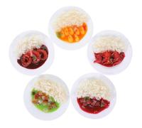 VICASKY Lot de 5 Modèles Aliments Factices Réalistes pour Garçon et Filles Petit Format en PVC pour Dînette Jouets Cuisine Restaurant de Jeux