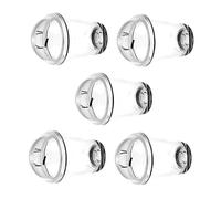 VICASKY Lot de 5 modèles de tasses Petit jouet du monde Tasse à eau Figurines Tasse à thé au lait Tasse miniature Mini modèles de maison Minuscules tasses à café Couvercle de paille Tasse Mini