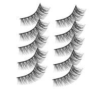 VICASKY Lot de 5 paires de faux cils faits à la main épais et naturels pour accessoires de maquillage pour un regard unique Réutilisable et facile