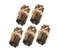 VICASKY Lot de 5 piles miniatures en bois de feu pour décoration de maison de poupée mignonne et riche en détails pour des scènes miniatures créatives et une ambiance de vie élégante