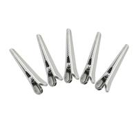 VICASKY Lot de 5 Pinces à Sachets en Acier Inoxydable Argentées, Fermeture Solide et Facile à Utiliser, Design Alligator Unique Cuisine et Organisation de Documents