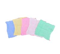 VICASKY Lot de 5 Serviettes en Mousseline pour Nouveau-né Et Tout-petit Serviettes Carrées pour Le Visage 100% Coton Doux Prélavées Respirantes Multicolores