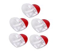 VICASKY Lot De 5 Set De Tubes De Gloss à Lèvres Vides De Cœur, Plastique Rechargeable, Portable Pour Maquillage Voyage Et Usage Personnel