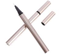 VICASKY Lot de 5 Tubes D'eyeliner Liquide 1 Ml, Flacons Rechargeables en Plastique Mat Doré, Applicateurs Pinceau Étanches pour Maquilleurs Professionnels et Usage Voyage