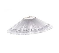 VICASKY Lot De 50 Bâtonnets Transparent En Éventail Anneau En Fer, Présentoir à Faux Ongles Pour Extension Et Nail Art, Nuancier Vernis à Ongles Pour Utilisations Gel, Acrylique, Fibre De Verre