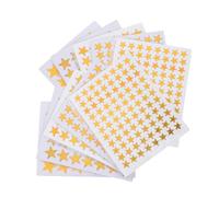 VICASKY Lot de 50 feuilles d'autocollants étoiles pour récompenses pour tout-petits fournitures scolaires pour étoiles - Autocollants étoiles - Doré