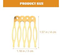 VICASKY Lot de 50 Peignes à Cheveux Dorés 5 Dents, Accessoires Coiffure DIY pour Femmes et Filles, Peignes de Coiffe Faits Maison, Usage Prolongé, Texture Lisse, pour Chignons