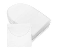 VICASKY Lot de 50 pochettes porte-badges pour clés - Porte-monnaie - Avec organisateur de rangement en plastique rigide - PVC transparent