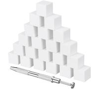 VICASKY Lot de 51 Éponges à Ongles Carrées Dégradé Couleur avec Pince Inox Antidérapante pour Manucure Nail Art, Éponges Douces à Faces Multiples pour Estomper et Dégrader Vernis, Kit