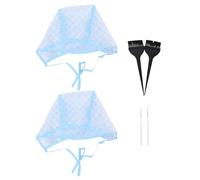 VICASKY Lot de 6 Bonnets de Teinture Capillaire Jetables en PE avec 2 Pinceaux Noirs et 2 Crochets en Acier Inoxydable Kit pour Mèches et Balayage Accessoires Professionnels pour Salon