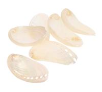 VICASKY Lot de 6 Coquillages D’Ormeau Naturels Nacrés 4-6 CM pour Décoration Bord de Mer Mariage et Aquarium Décor Artisanal Océan Ornement Marin Élégant