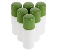 VICASKY Lot de 6 Flacons Applicateurs Rechargeables 30 Ml Embout Éponge Douce Plastique Étanche Bouchon Vert Flacons Vides pour Gel et Usage Voyage