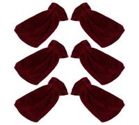 VICASKY Lot de 6 Housses Cache-pédales en Velours Rouge pour Pédales de Piano Droit et Piano à Queue Protection Anti-poussière Silencieuse et Douce Accessoires Indispensables