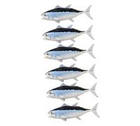 VICASKY Lot de 6 jouets de thon simulé pour poissons de paysage - Modèle d'animaux marins - Jouet pour figurines de poissons d'eau profonde - Modèles d'animaux marins - PVC - Poissons décoratifs