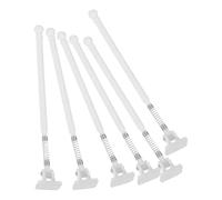 VICASKY Lot de 6 Mâts de Drapeau en Plastique Robustes pour Voiture, Supports Autocollants pour Vitre Arrière, Kit de Mâts pour Drapeaux de Parade, Résistant aux Intempéries,