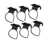 VICASKY Lot de 6 mini bandeaux de médecin - Mini serre-tête cylindrique - Capuchon de finition personnalisé - Bandeau à paillettes - Étoile - Bandeau à paillettes - Bandeau de graduation