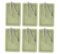 VICASKY Lot de 6 mini plateaux de service pour maison de poupée - Pour la cuisine - Comme si vous jouiez des jouets - Mini moule à gâteau - Pince miniature - Accessoire de cuisine pour maison de