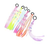 VICASKY Lot de 6 perruques tressées à la mode pour enfants avec extension de queue de cheval - Postiche de cheveux synthétiques pour filles et femmes