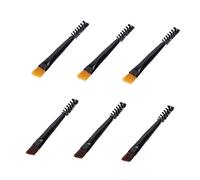 VICASKY Lot De 6 Pinceaux à Sourcils Miniatures à Double Tête En Matériau Solide Peigne à Sourcils Court Pour Filles Outil De Toilettage Pratique Maquillage Quotidien