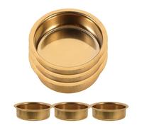 VICASKY Lot de 6 Plaques Brûle-Parfum en Acier Inoxydable Doré 60x50x17 Mm sans Trou, Accessoires de Remplacement pour Porte-Parfum Arabes, Plat Intérieur pour Brûleur de Parfum